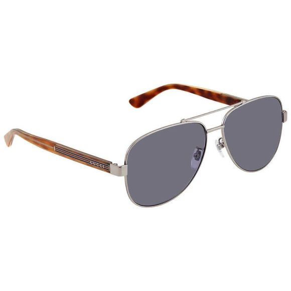 NEW Gucci Grey Aviator Men's Sunglasses - Picture 1 of 4